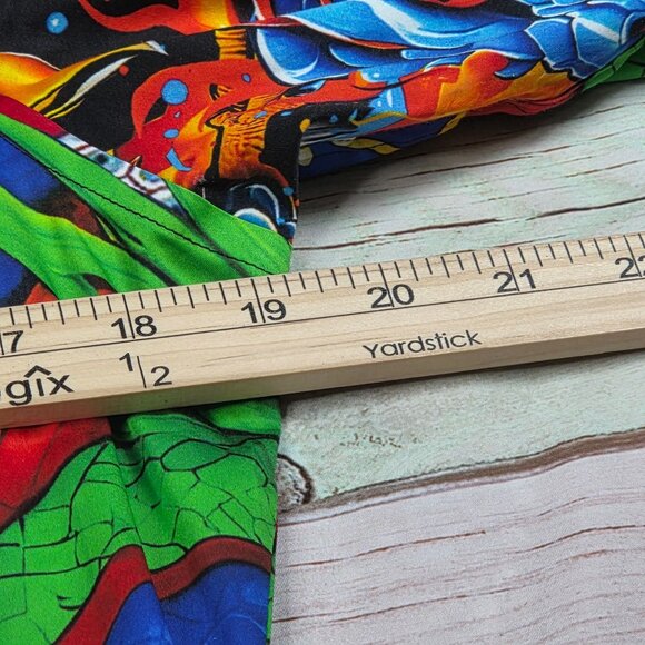 Barabas Mens Vibrant Dragon & Chrysanthemum Long Sleeve Shirt Small Rhinestones - Picture 9 of 10